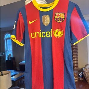 Nike Barcelona Jersey Messi 2009 world champions